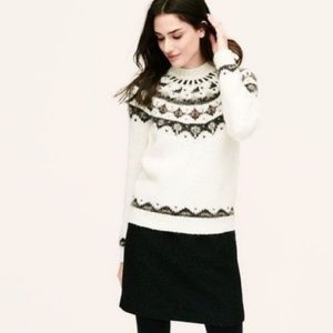 loft embellished fair isle sweater